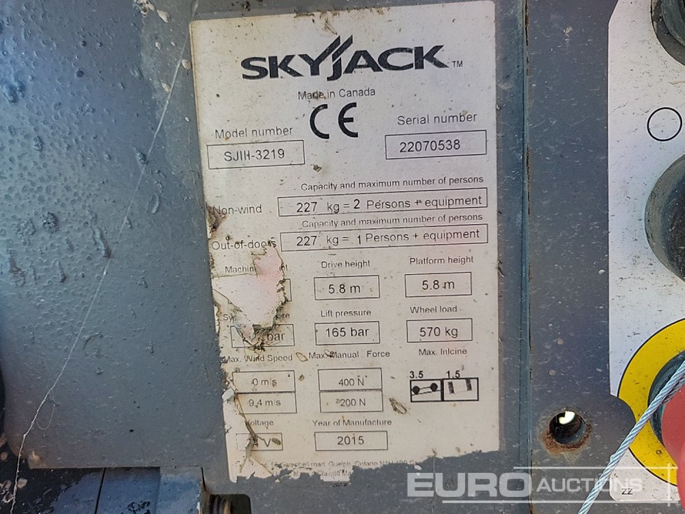 Plataforma elevadora 2015 SkyJack SJIII-3219: foto 26