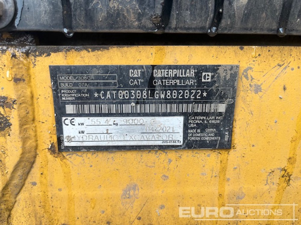 Miniexcavadora 2021 CAT 308CR: foto 10