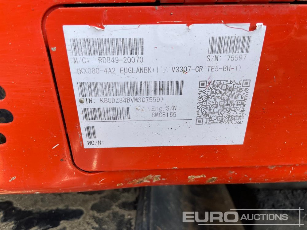 2021 Kubota KX080-4A2 - Miniexcavadora: foto 5 2021 Kubota KX080-4A2 - Miniexcavadora: foto 5