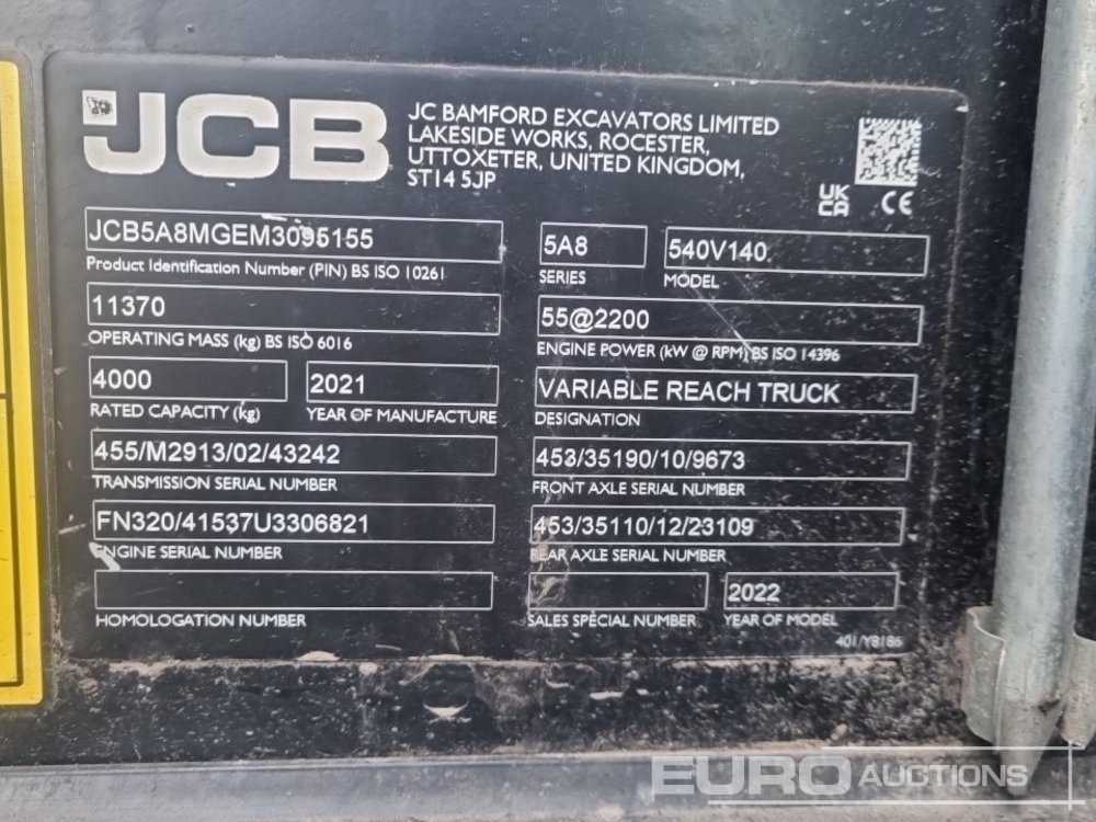 Manipulador telescópico 2022 JCB 540-140 Hi Viz: foto 41