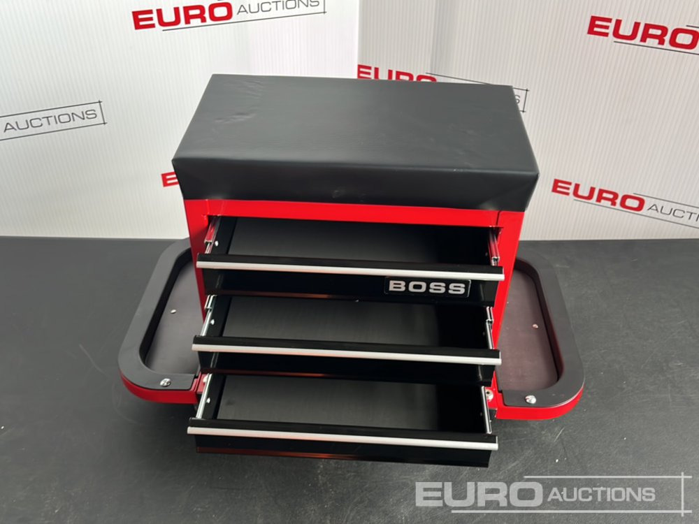 Equipo de taller Boss Wheeled Stool Tool Box, 3 Drawers, Magnetic Trays: foto 7