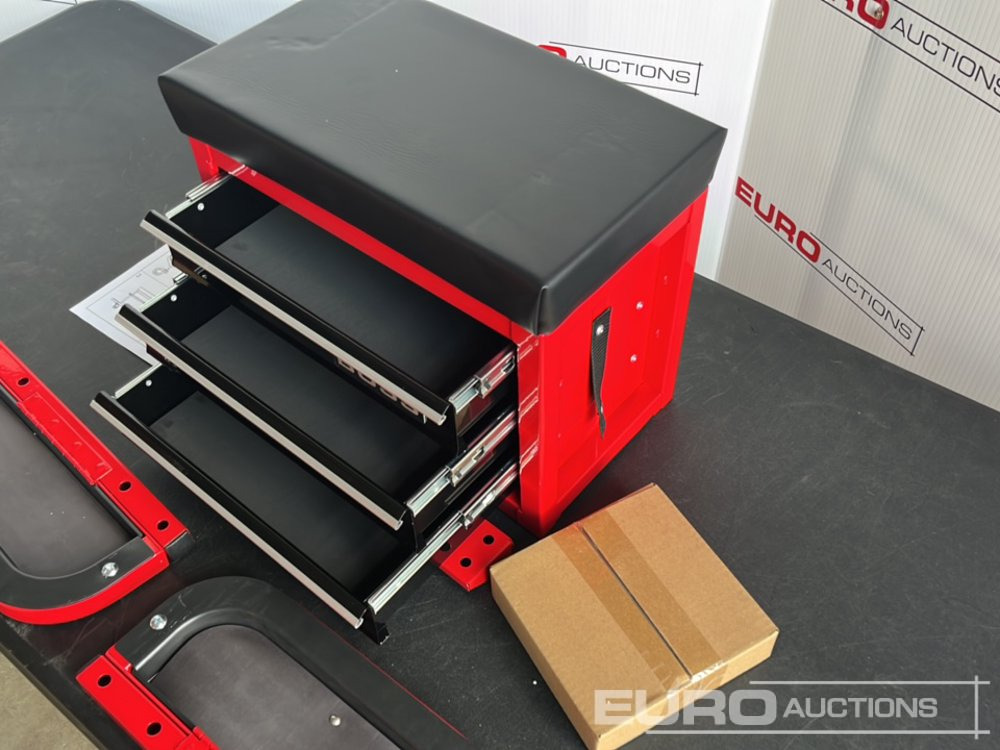 Equipo de taller Boss Wheeled Stool Tool Box, 3 Drawers, Magnetic Trays: foto 16