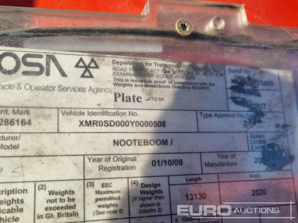 Camión caja abierta Nooteboom 4 Axle Extendable Low Loader Trailer, Twin Axle Rear Steer, Out Riggers: foto 42 Camión caja abierta Nooteboom 4 Axle Extendable Low Loader Trailer, Twin Axle Rear Steer, Out Riggers: foto 42