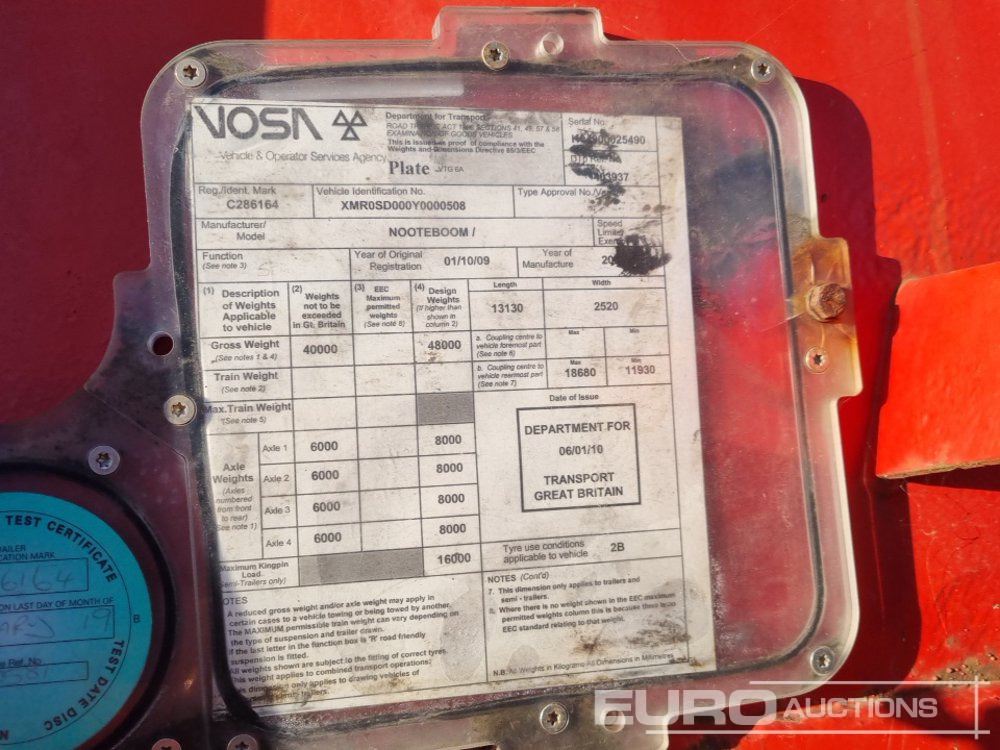 Camión caja abierta Nooteboom 4 Axle Extendable Low Loader Trailer, Twin Axle Rear Steer, Out Riggers: foto 41 Camión caja abierta Nooteboom 4 Axle Extendable Low Loader Trailer, Twin Axle Rear Steer, Out Riggers: foto 41