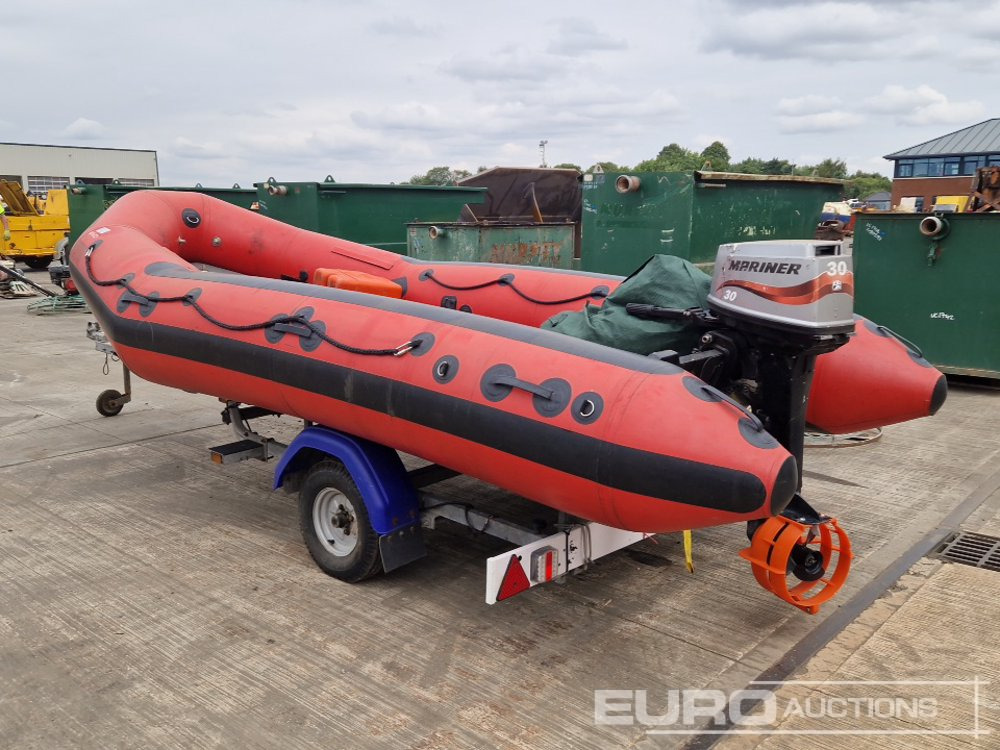 Eurocraft Inflaitable Speed Boat, Mariner Outboard Motor, Single Axle Trailer - Otros: foto 3 Eurocraft Inflaitable Speed Boat, Mariner Outboard Motor, Single Axle Trailer - Otros: foto 3