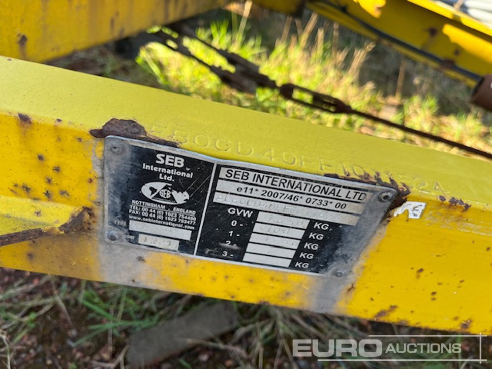 Seb International "CD40" Single Axle Cable Drum Trailer - Remolque porta maquinaria: foto 3 Seb International "CD40" Single Axle Cable Drum Trailer - Remolque porta maquinaria: foto 3