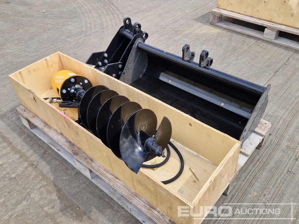Unused 2025 200mm Hydraulic Auger, 32" Ditching, 8" Digging Bucket 25mm Pin to suit Mini Excavator - Cazo: foto 1 Unused 2025 200mm Hydraulic Auger, 32" Ditching, 8" Digging Bucket 25mm Pin to suit Mini Excavator - Cazo: foto 1