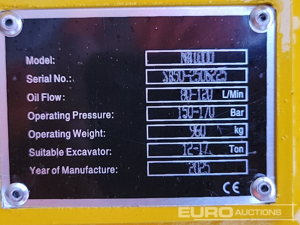 Martillo hidráulico Unused 2025 NB NB1000: foto 16