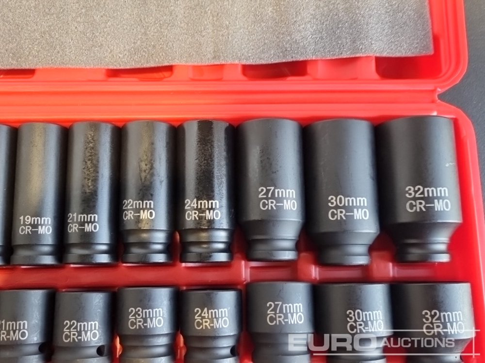 Equipo de taller Unused Boss 1/2" 35pc Pneumatic Long & Short Sleeve Socket Set: foto 7