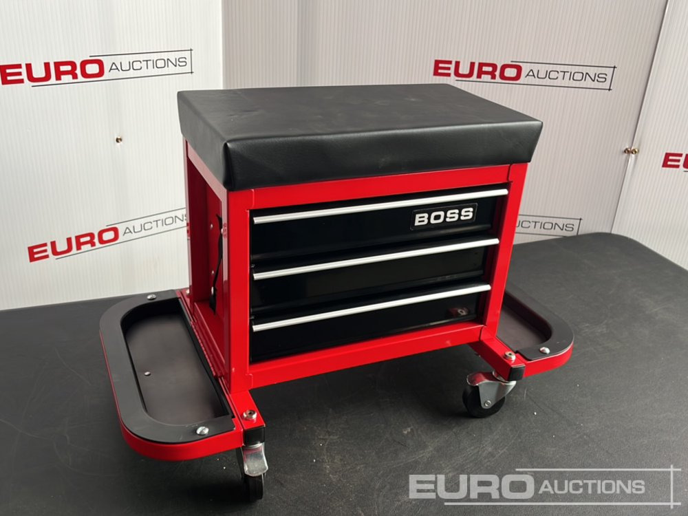 Unused Boss Wheeled Stool Tool Box, 3 Drawers, Magnetic Trays - Equipo de taller: foto 1 Unused Boss Wheeled Stool Tool Box, 3 Drawers, Magnetic Trays - Equipo de taller: foto 1