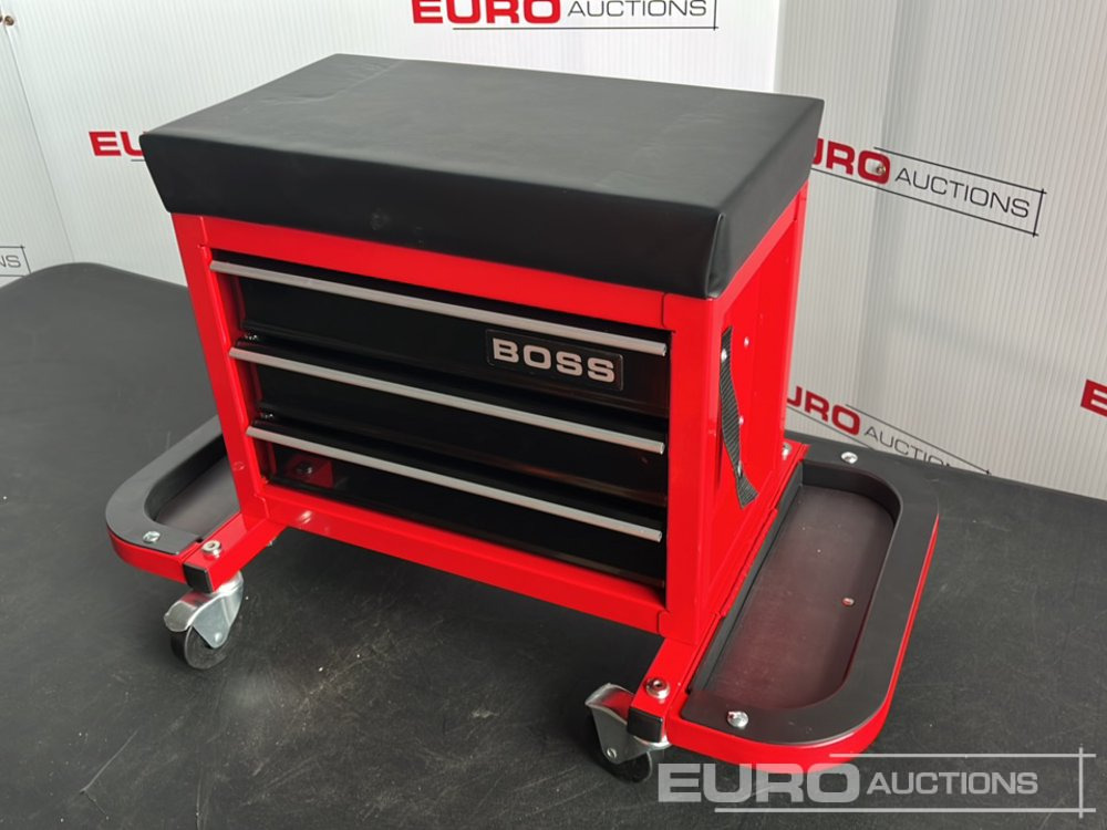 Unused Boss Wheeled Stool Tool Box, 3 Drawers, Magnetic Trays - Equipo de taller: foto 3 Unused Boss Wheeled Stool Tool Box, 3 Drawers, Magnetic Trays - Equipo de taller: foto 3