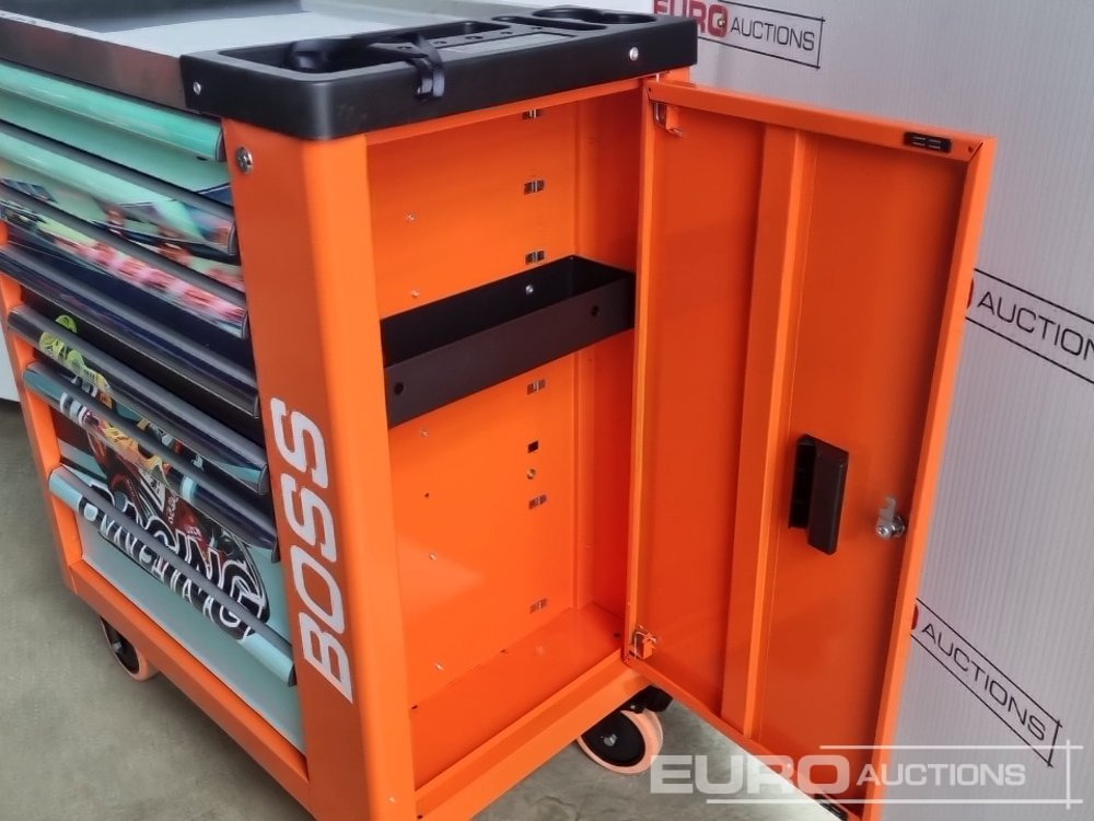 Equipo de taller Unused Boss Wheeled Tool Cart with 258pc Tools (Orange): foto 13