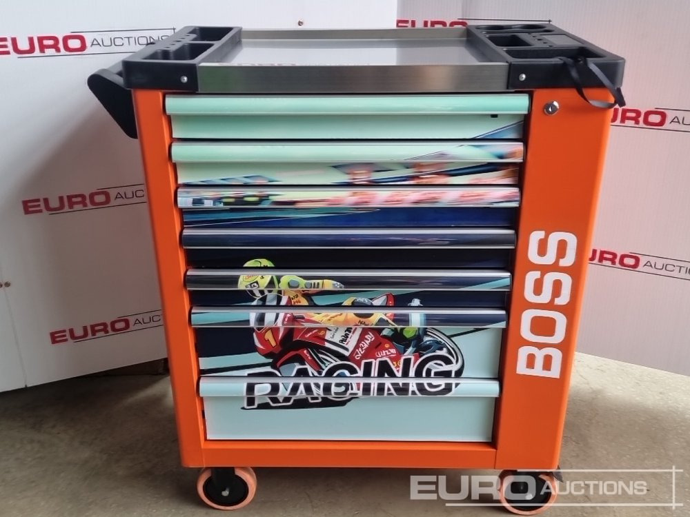Equipo de taller Unused Boss Wheeled Tool Cart with 258pc Tools (Orange): foto 8