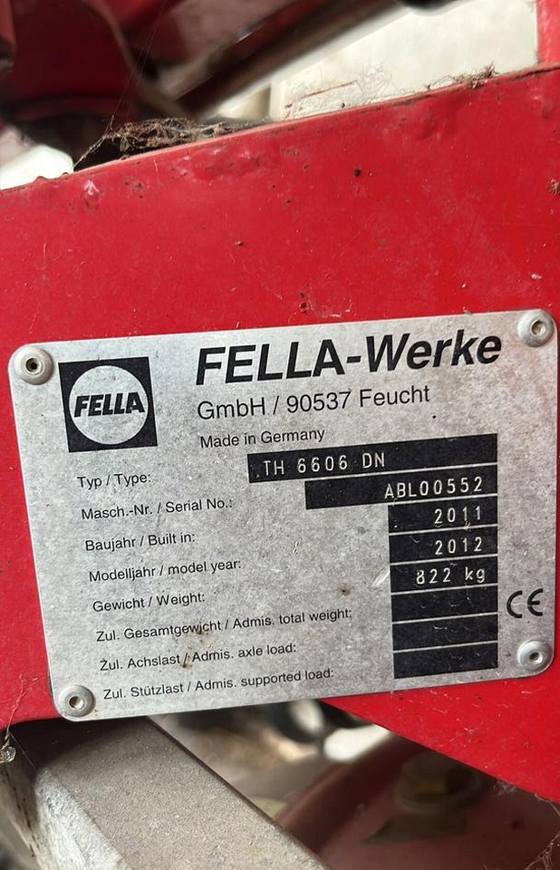 Voltafieno usato Fella TH6606 - Henificadora: foto 2 Voltafieno usato Fella TH6606 - Henificadora: foto 2