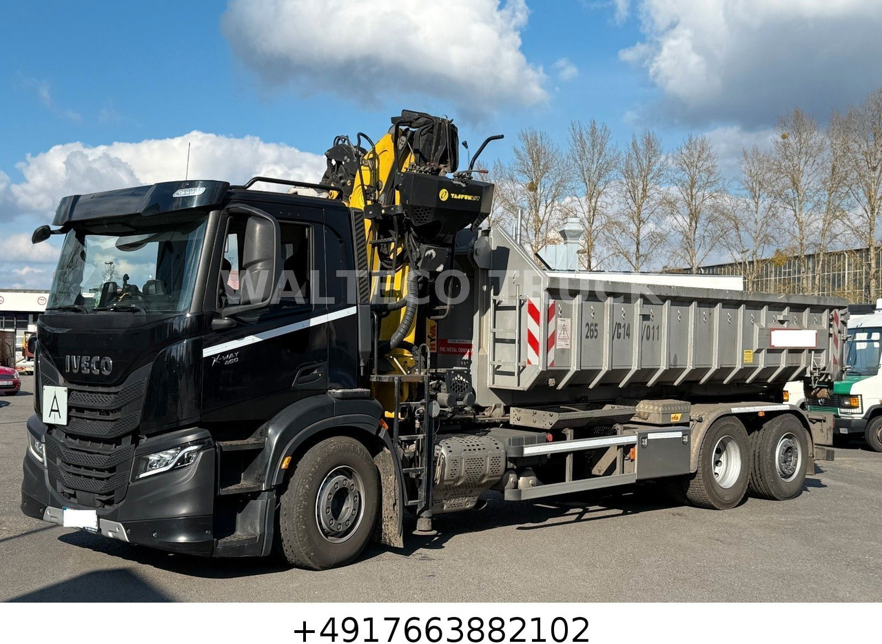 Iveco X Way 460/Abroll HYVA/KRAN TAYFUN/LENKACHSE - Multibasculante camión: foto 1 Iveco X Way 460/Abroll HYVA/KRAN TAYFUN/LENKACHSE - Multibasculante camión: foto 1