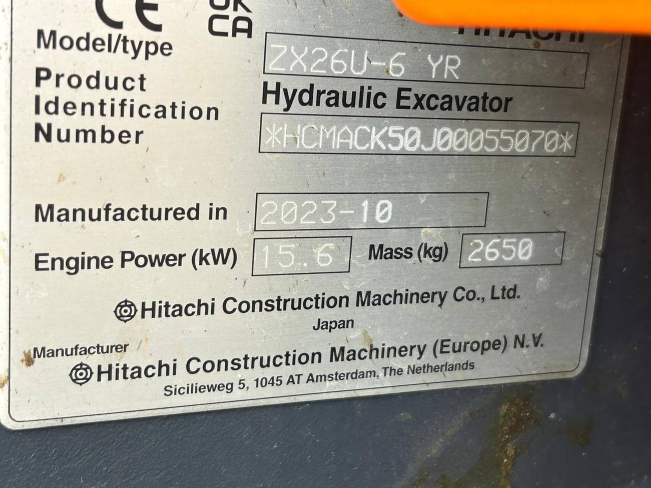 HITACHI ZX26U-6 - Excavadora de cadenas: foto 5 HITACHI ZX26U-6 - Excavadora de cadenas: foto 5