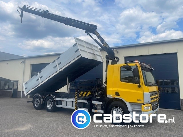 DAF CF 75.310 FAN 6x2 Euro 5 - MANUAL - Bouwjaar 2008 - Kipper - Palfinger PK 15002 Performance - Km 550.899 - Good condition! - Volquete camión, Camión grúa: foto 1 DAF CF 75.310 FAN 6x2 Euro 5 - MANUAL - Bouwjaar 2008 - Kipper - Palfinger PK 15002 Performance - Km 550.899 - Good condition! - Volquete camión, Camión grúa: foto 1