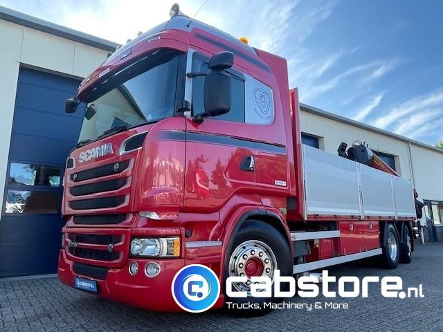 Scania R520 LB6X2*4HNB Euro 6 - Bouwjaar 2013 - Highline - Opticruise - Open box + Palfinger PK 24001-K B Autolaadkraan - Good condition ! - Camión caja abierta, Camión grúa: foto 1 Scania R520 LB6X2*4HNB Euro 6 - Bouwjaar 2013 - Highline - Opticruise - Open box + Palfinger PK 24001-K B Autolaadkraan - Good condition ! - Camión caja abierta, Camión grúa: foto 1