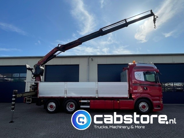 Scania R520 LB6X2*4HNB Euro 6 - Bouwjaar 2013 - Highline - Opticruise - Open box + Palfinger PK 24001-K B Autolaadkraan - Good condition ! - Camión caja abierta, Camión grúa: foto 3 Scania R520 LB6X2*4HNB Euro 6 - Bouwjaar 2013 - Highline - Opticruise - Open box + Palfinger PK 24001-K B Autolaadkraan - Good condition ! - Camión caja abierta, Camión grúa: foto 3