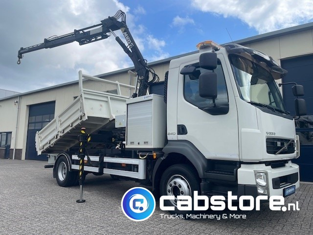 Volvo FL 240 4x2 Euro 5 - Kipper - MKG HLK 45 a2 Autolaadkraan - Bouwjaar 2012 - APK 18-10-2025 - ORIGINAL Km 35.640 !!!! - Good condition !! - Volquete camión, Camión grúa: foto 1 Volvo FL 240 4x2 Euro 5 - Kipper - MKG HLK 45 a2 Autolaadkraan - Bouwjaar 2012 - APK 18-10-2025 - ORIGINAL Km 35.640 !!!! - Good condition !! - Volquete camión, Camión grúa: foto 1