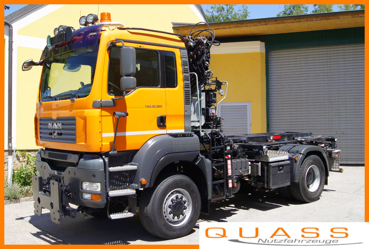MAN TGA 18.360 BL 4x4/Euro4/TÜV/HIAB 111 korbfähig/MULTILIFT/Winterdienst - Volquete camión, Camión grúa: foto 1 MAN TGA 18.360 BL 4x4/Euro4/TÜV/HIAB 111 korbfähig/MULTILIFT/Winterdienst - Volquete camión, Camión grúa: foto 1
