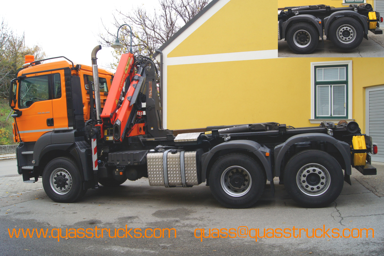 MAN TGS 28.400 BL 6x4-4/TÜV/PK12002/PALIFT/Winterdienst/Salzstreuer/Streuer/Schneepflug - Volquete camión, Camión grúa: foto 4 MAN TGS 28.400 BL 6x4-4/TÜV/PK12002/PALIFT/Winterdienst/Salzstreuer/Streuer/Schneepflug - Volquete camión, Camión grúa: foto 4