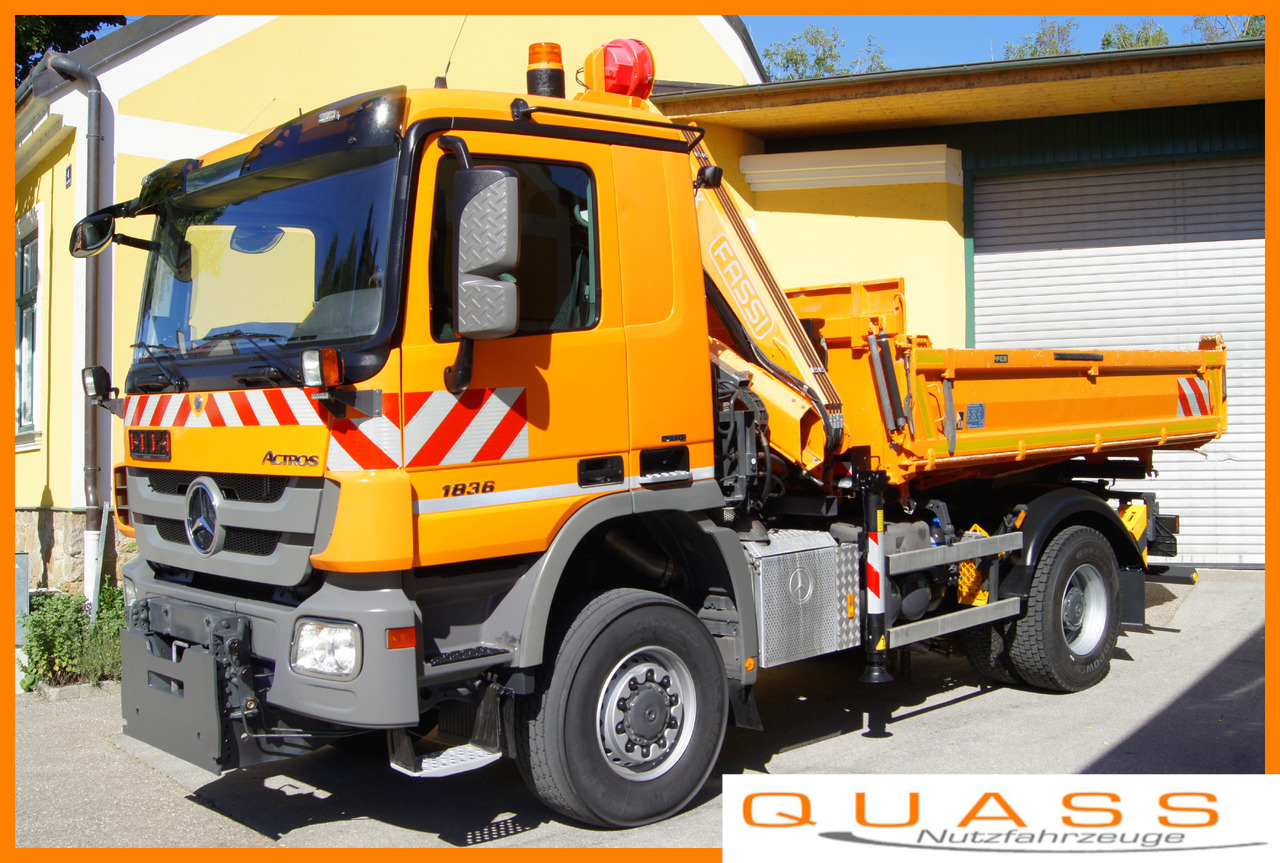 MERCEDES-BENZ ACTROS 1836 /4x4/TÜV/FASSI 110/MEILLER/Wechselsystem/Winterdienst - Camión grúa: foto 1 MERCEDES-BENZ ACTROS 1836 /4x4/TÜV/FASSI 110/MEILLER/Wechselsystem/Winterdienst - Camión grúa: foto 1