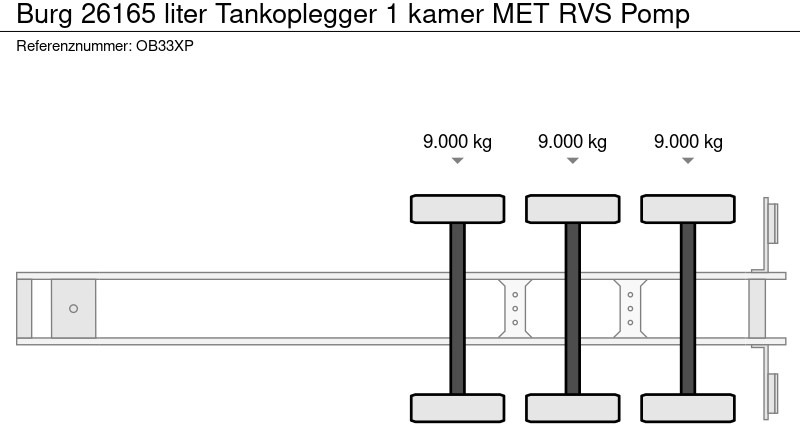 Cisterna semirremolque Burg 26165 liter Tankoplegger 1 kamer MET RVS Pomp: foto 11 Cisterna semirremolque Burg 26165 liter Tankoplegger 1 kamer MET RVS Pomp: foto 11