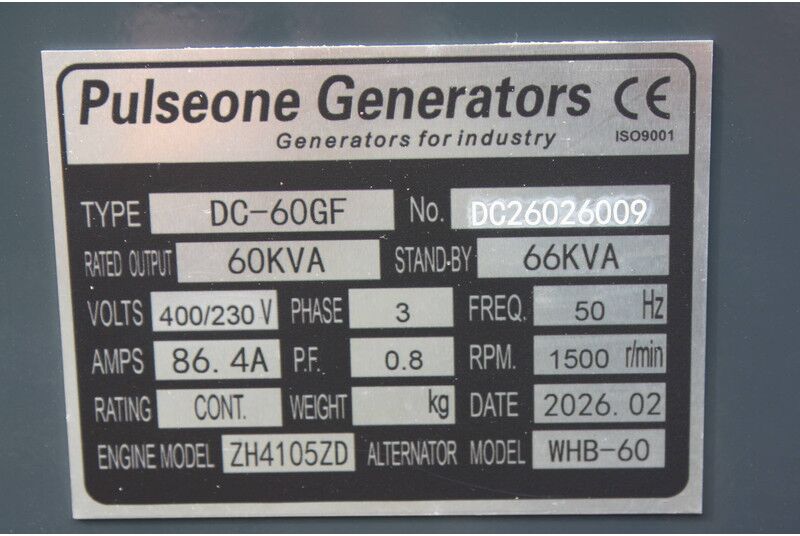 Generador industriale nuevo Pulseone DC-60GF: foto 6