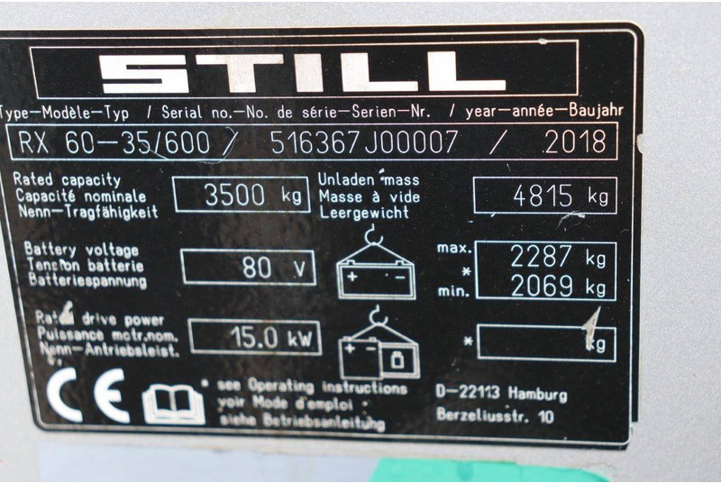 Carretilla elevadora eléctrica Still RX 60-35/600: foto 15