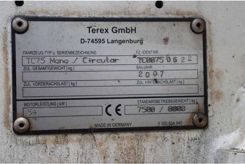 Excavadora de cadenas Terex TC75 Mono: foto 19