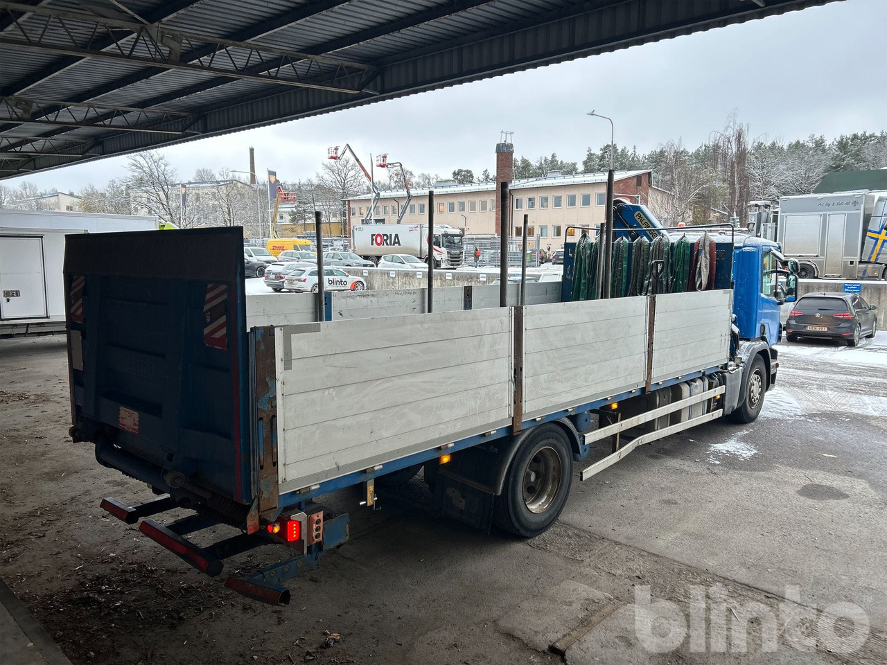 Brädgårdsbil / SCANIA P250 / Nybesiktigad kran - Camión caja abierta, Camión grúa: foto 5 Brädgårdsbil / SCANIA P250 / Nybesiktigad kran - Camión caja abierta, Camión grúa: foto 5