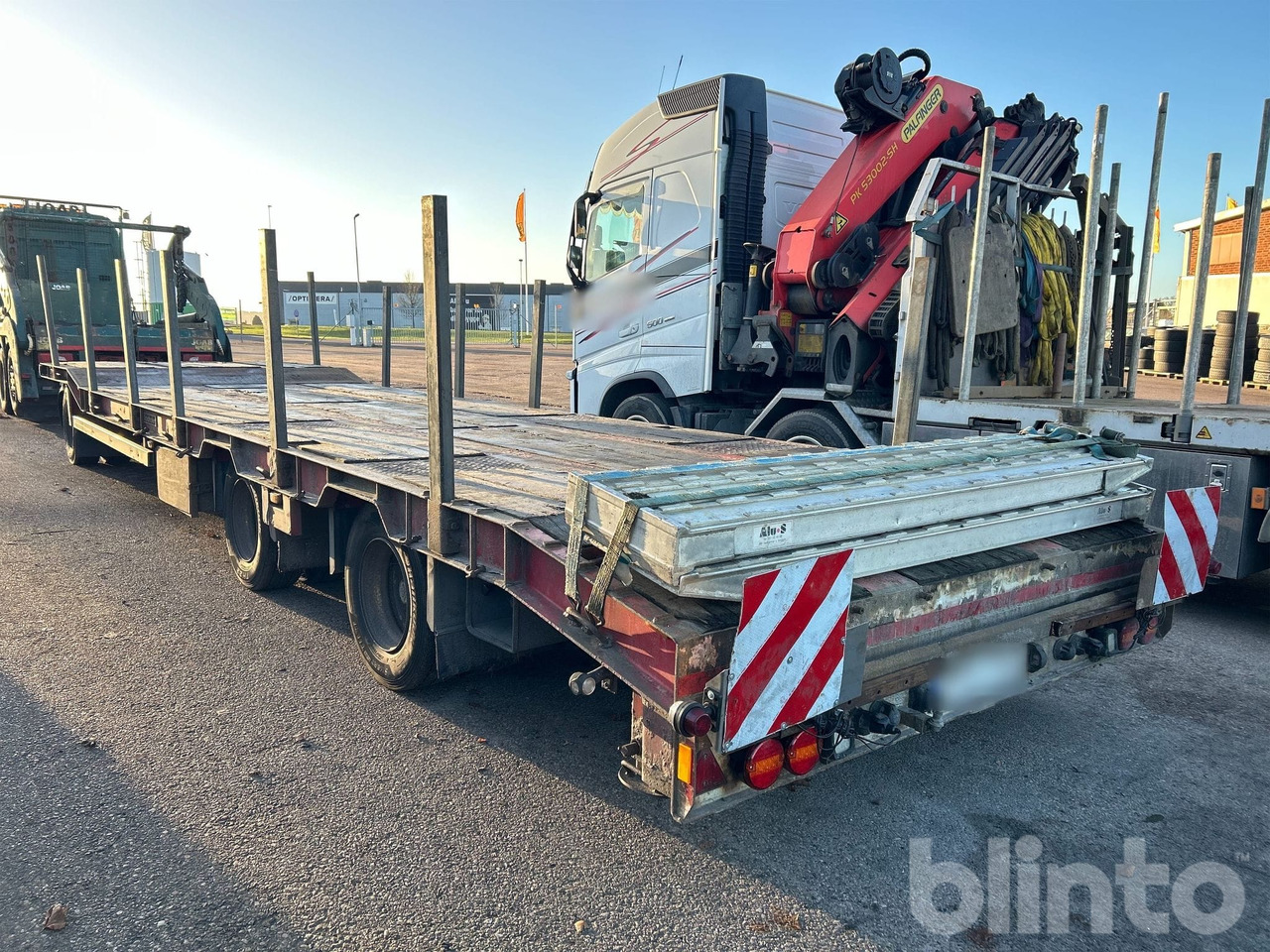 GOLDHOFER TU-L 3-24/80 - Nybesiktigad! - Remolque plataforma/ Caja abierta: foto 5 GOLDHOFER TU-L 3-24/80 - Nybesiktigad! - Remolque plataforma/ Caja abierta: foto 5