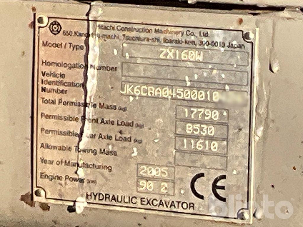 Excavadora de ruedas Hitachi ZX160W: foto 26 Excavadora de ruedas Hitachi ZX160W: foto 26