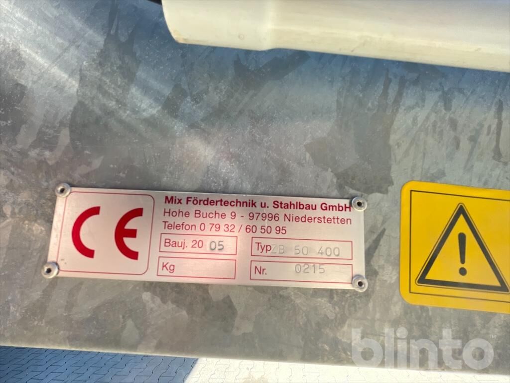 MIX Fördertechnik u. Stahlbau GmbH ZB 50 400 - Cinta transportadora: foto 5 MIX Fördertechnik u. Stahlbau GmbH ZB 50 400 - Cinta transportadora: foto 5