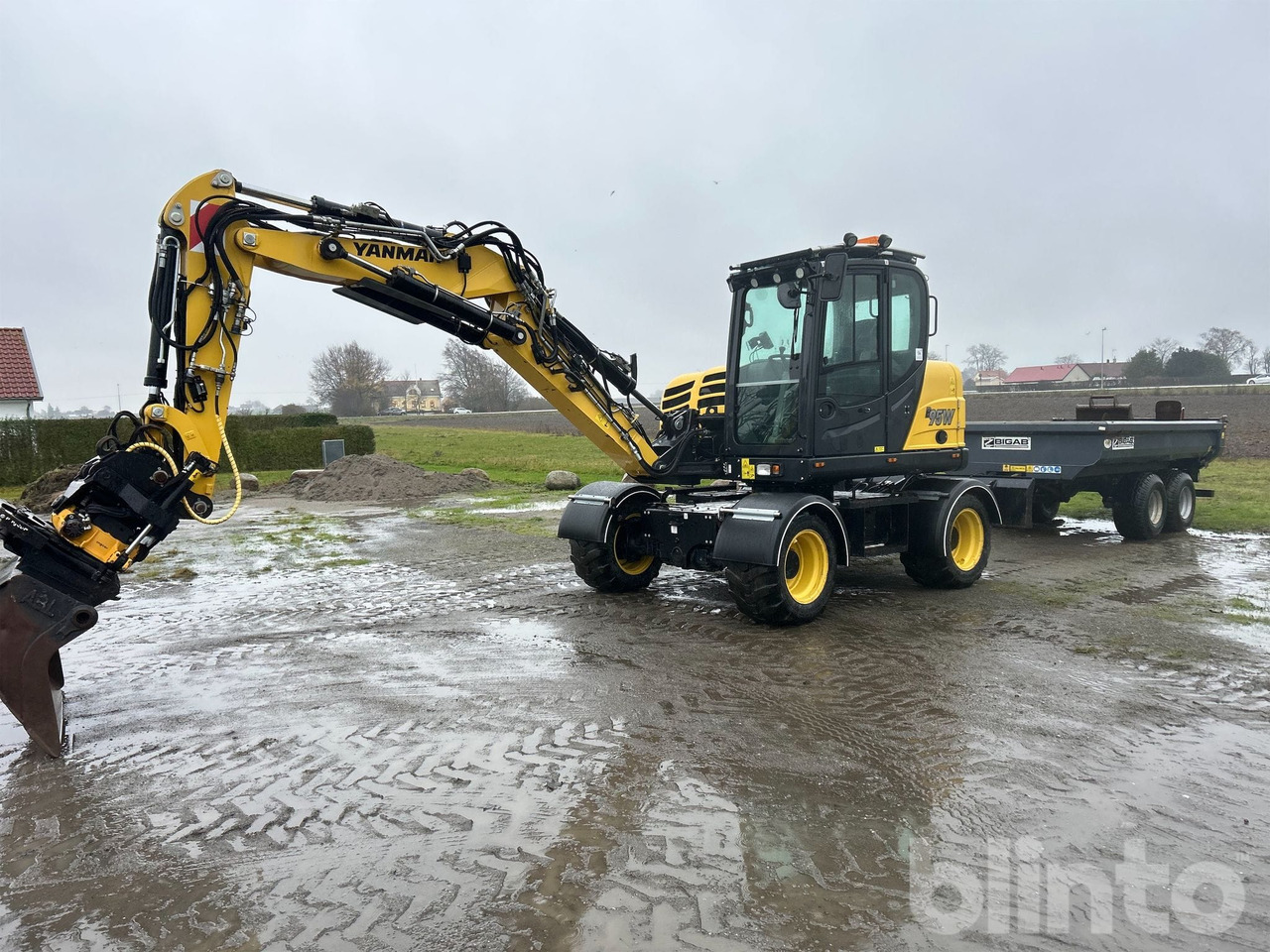 Yanmar B95W - Tippvagn - Tiltrotator - 6 Redskap - Excavadora de ruedas: foto 2 Yanmar B95W - Tippvagn - Tiltrotator - 6 Redskap - Excavadora de ruedas: foto 2