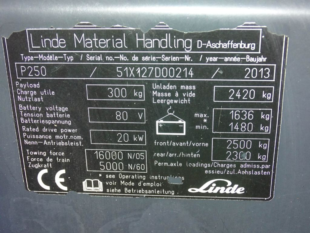 Linde P250 - Remolcadora: foto 5 Linde P250 - Remolcadora: foto 5