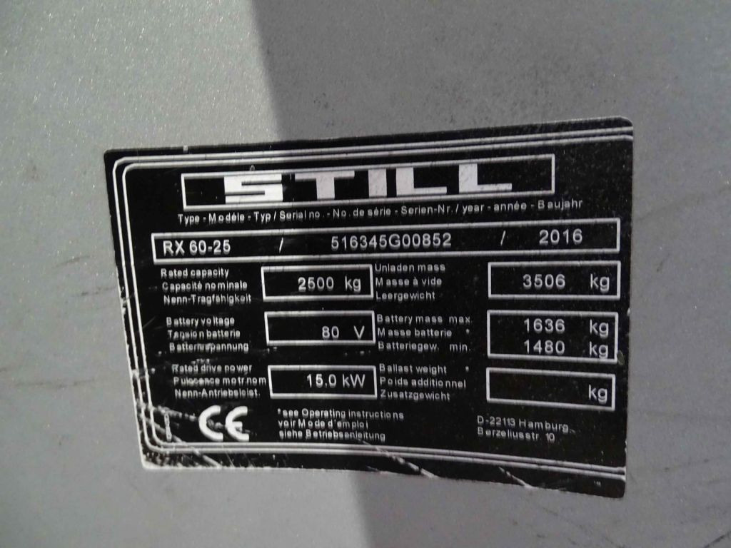 Still RX60-25 - Carretilla elevadora eléctrica: foto 5 Still RX60-25 - Carretilla elevadora eléctrica: foto 5