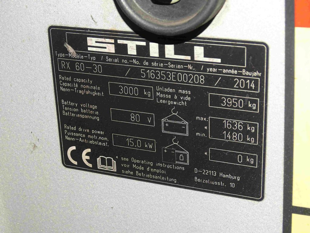 Still RX60-30 - Carretilla elevadora eléctrica: foto 5 Still RX60-30 - Carretilla elevadora eléctrica: foto 5