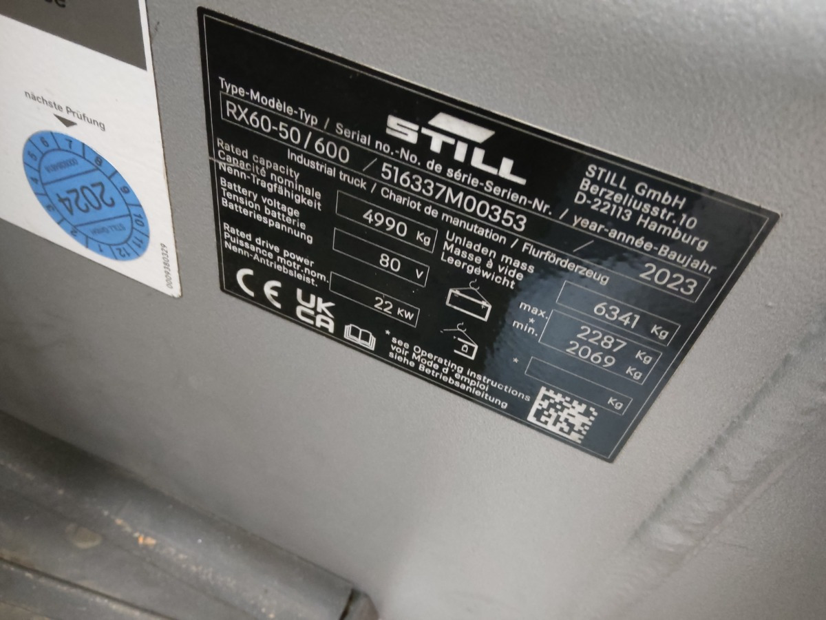 Still RX60-50/600 - Carretilla elevadora eléctrica: foto 5 Still RX60-50/600 - Carretilla elevadora eléctrica: foto 5