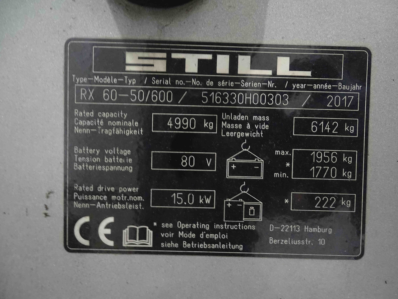 Still RX60-50/600 - Carretilla elevadora eléctrica: foto 5 Still RX60-50/600 - Carretilla elevadora eléctrica: foto 5