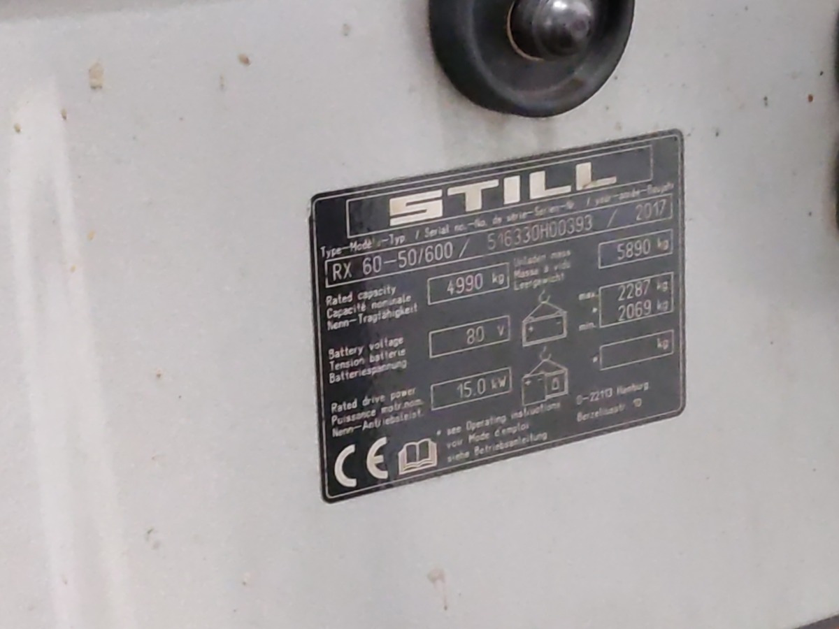 Still RX60-50/600 - Carretilla elevadora eléctrica: foto 5 Still RX60-50/600 - Carretilla elevadora eléctrica: foto 5