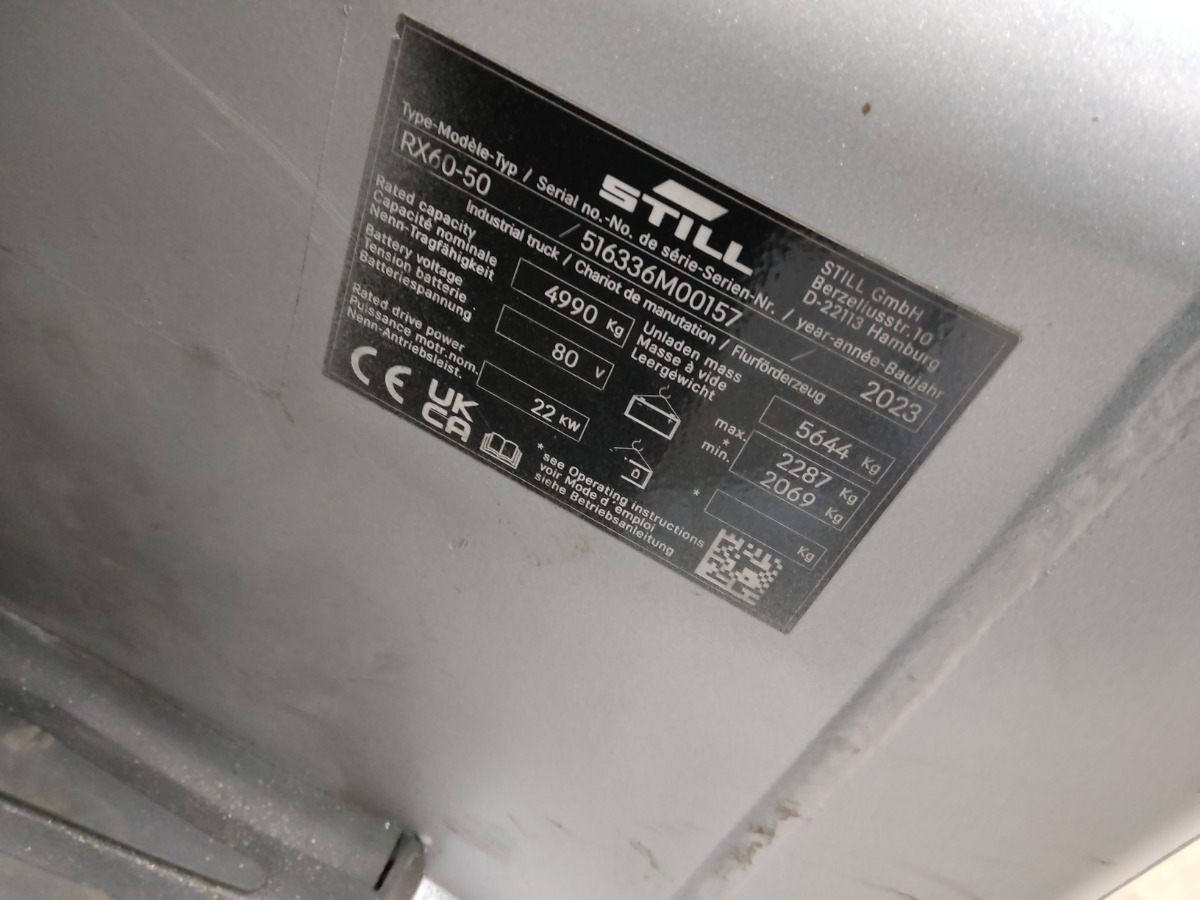 Still RX60-50 - Carretilla elevadora eléctrica: foto 5 Still RX60-50 - Carretilla elevadora eléctrica: foto 5