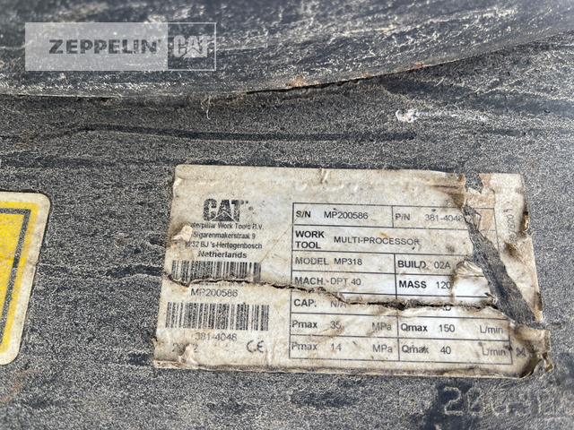 Cizalla de demolición Cat MP318: foto 7