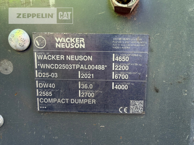 Dúmper articulado Wacker DW40: foto 14