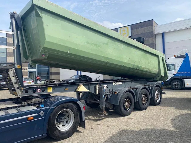 Schmitz Cargobull stalen kipper, 28 cub ,3 asser SKI 24 7.2 - Volquete semirremolque: foto 1 Schmitz Cargobull stalen kipper, 28 cub ,3 asser SKI 24 7.2 - Volquete semirremolque: foto 1